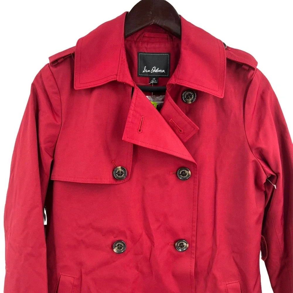 Sam Edelman Red Trench‎ Size XS New